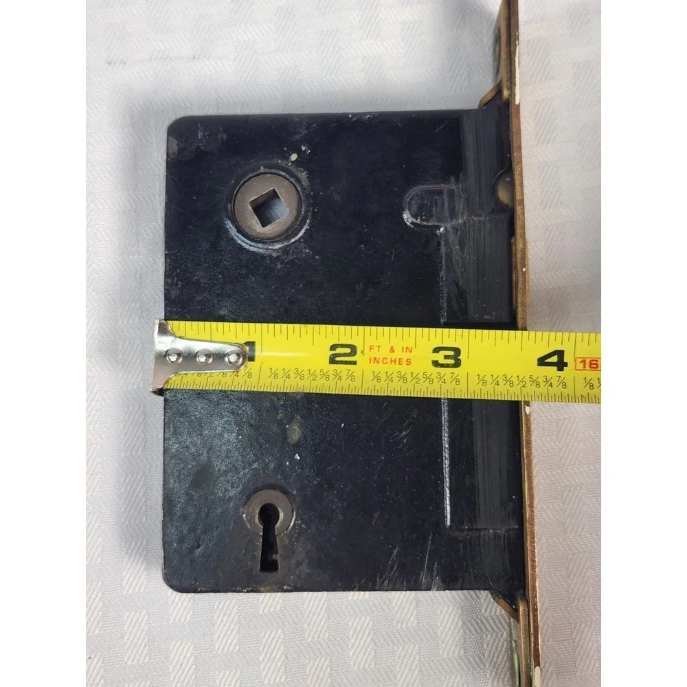 Antique Corbin Entry Exterior Door Mortise Lock Brass‎ Cast Iron Restoration